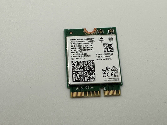 Intel Wireless-AC 9560NGW WiFi Bluetooth 5.0 Card | FRU 01AX770 | M.2 2230