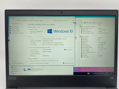 Lenovo ThinkPad E480 | 14" FHD | i3-8130U | 8GB RAM | 256GB SSD