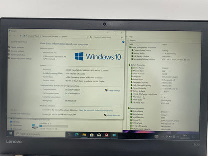 Lenovo ThinkPad T470 | i5-6300U | 8GB RAM | 256GB SSD | 14" FHD | Win10
