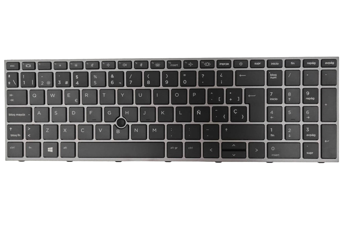 Laptop Keyboard for HP Zbook Fury 17 G7 17 G8 Spanish Backlit Pointer Gray Frame My Store