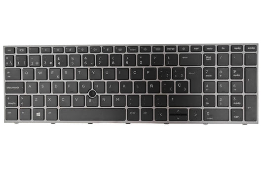 Laptop Keyboard for HP Zbook Fury 17 G7 17 G8 Spanish Backlit Pointer Gray Frame My Store
